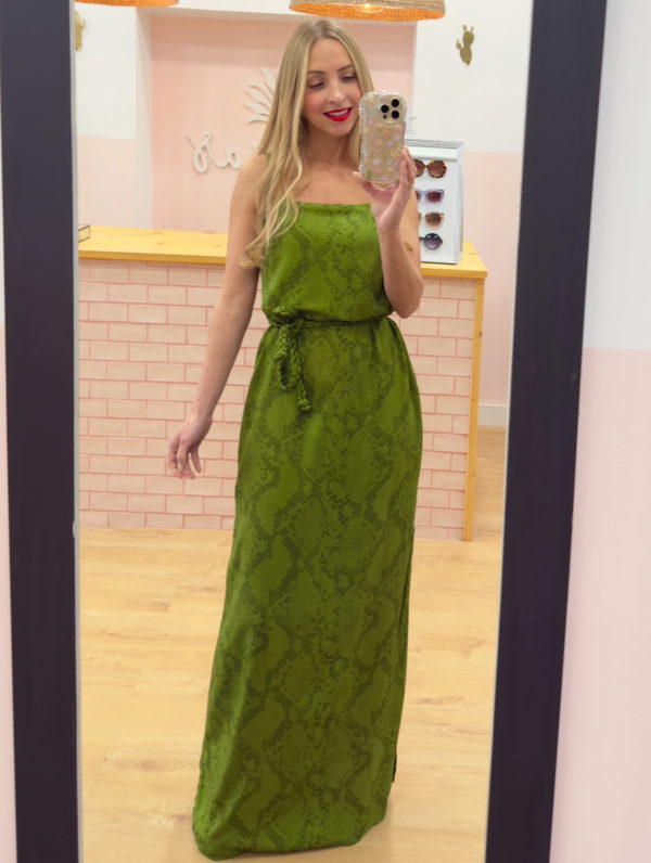 Vestido verde snake